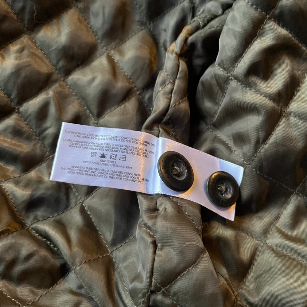 Orvis Men's Chore Jacket Barn Coat Field Insulated Brown XXL Canvas Quilt Lined - Picture 8 of 11